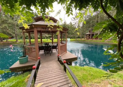 Pergola at a wedding venue on Orcas Island